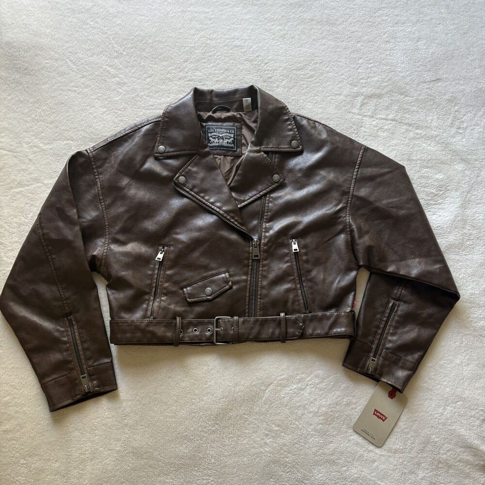 NWT Levis Brown Faux Leather Jacket